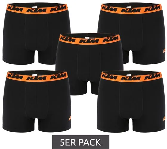 10-pack KTM men's boxer shorts Cotton boxer shorts Underwear with logo print KTM/MAR1BCX5A Black or multi-colored