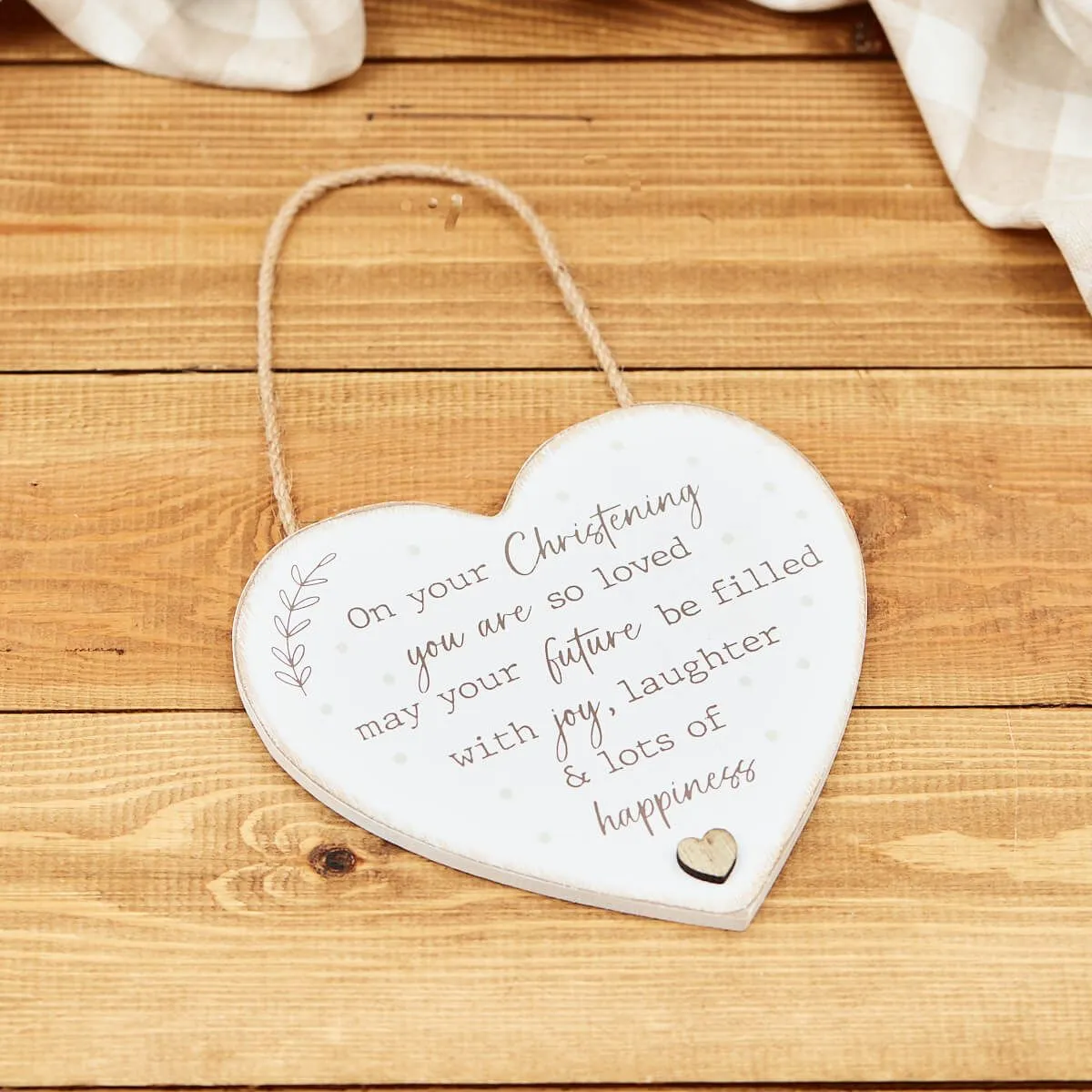 8BY388 Langs -Christening Day Heart