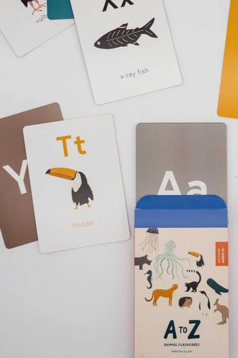 A to Z Animal Alphabet Flashcards