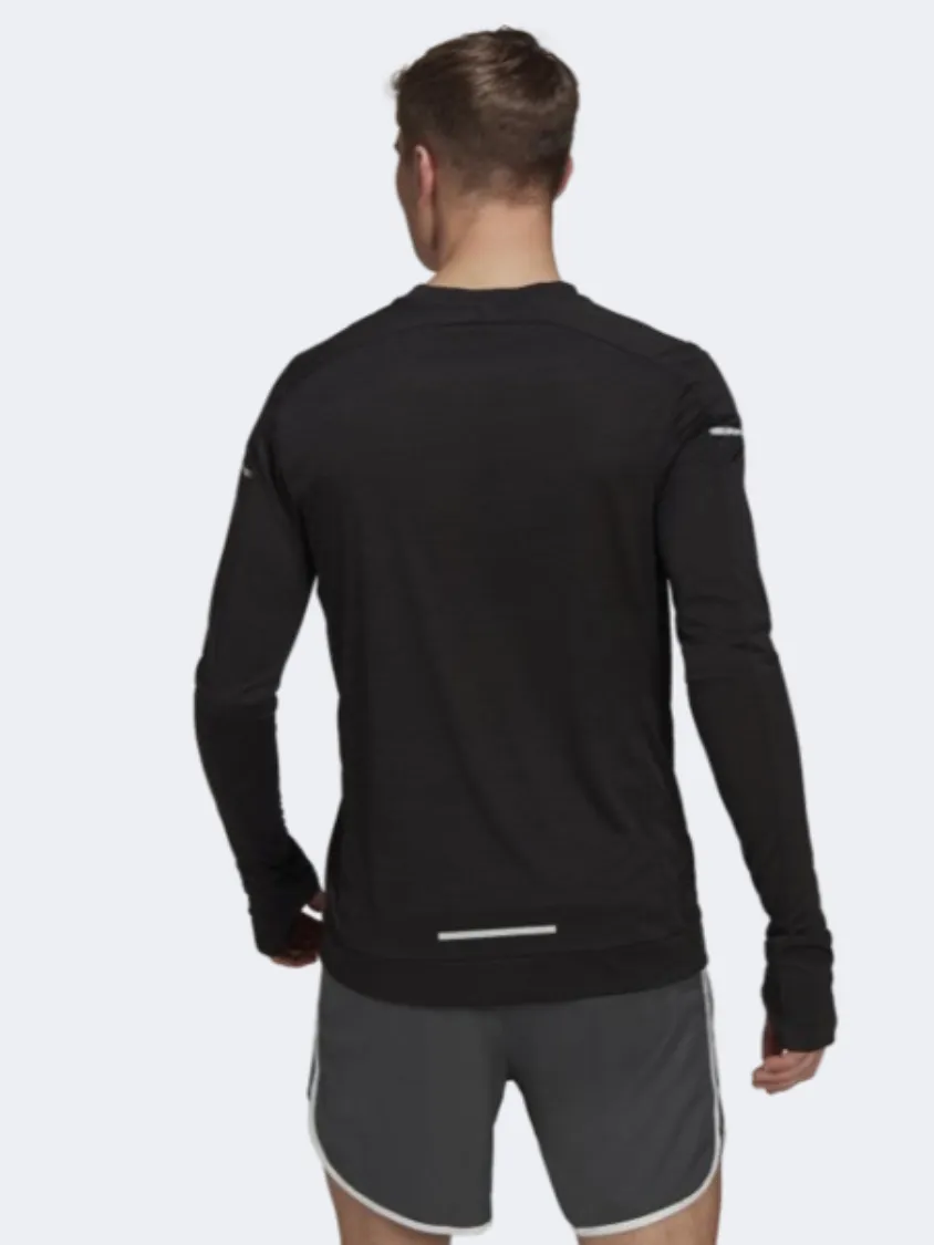 Adidas Cooler Men Running Long Sleeve Black