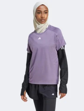 Adidas Essentials Minimal Branding Women Training T-Shirt Shadow Violet