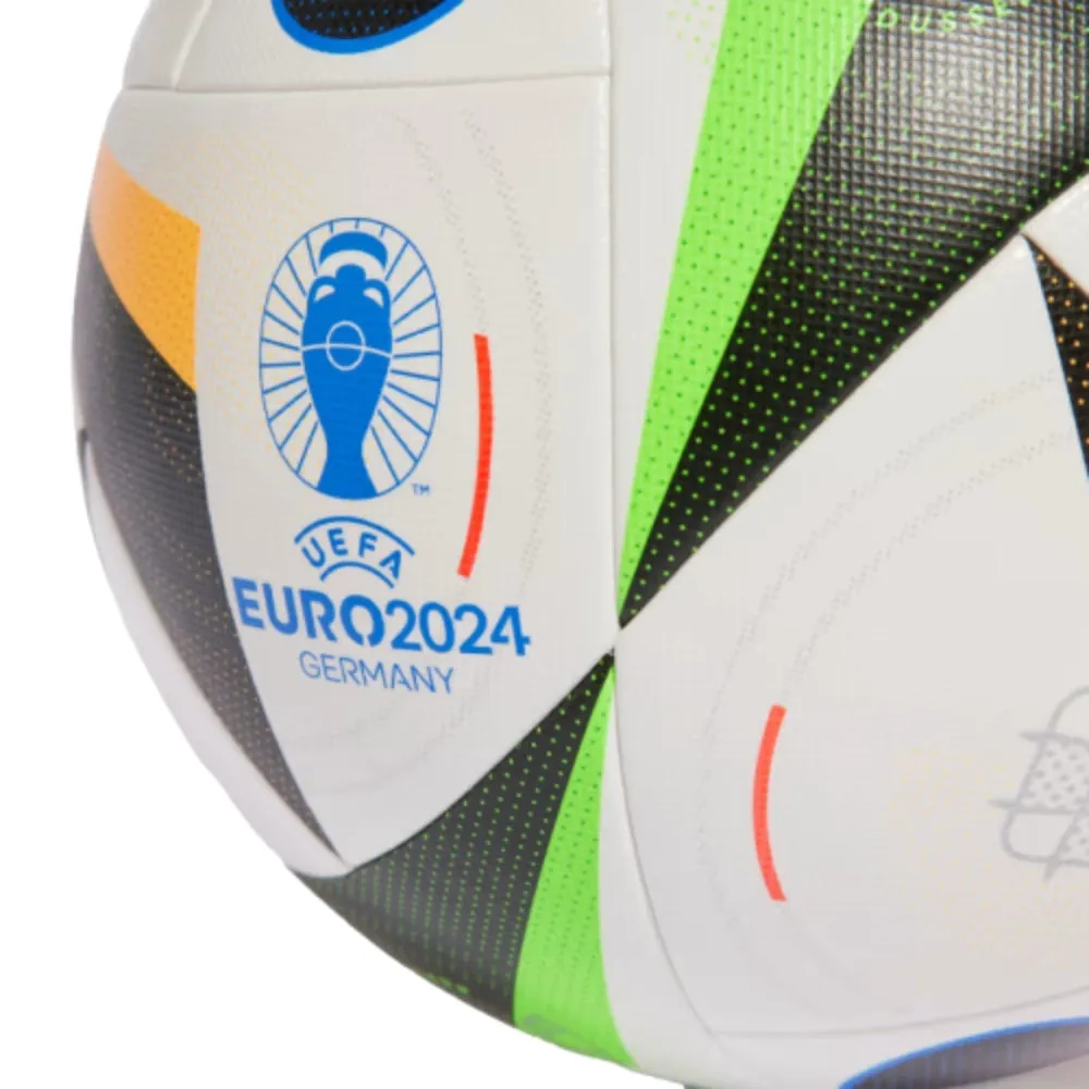 Adidas Euro 24 Competition Football (White/Black/Glow Blue)