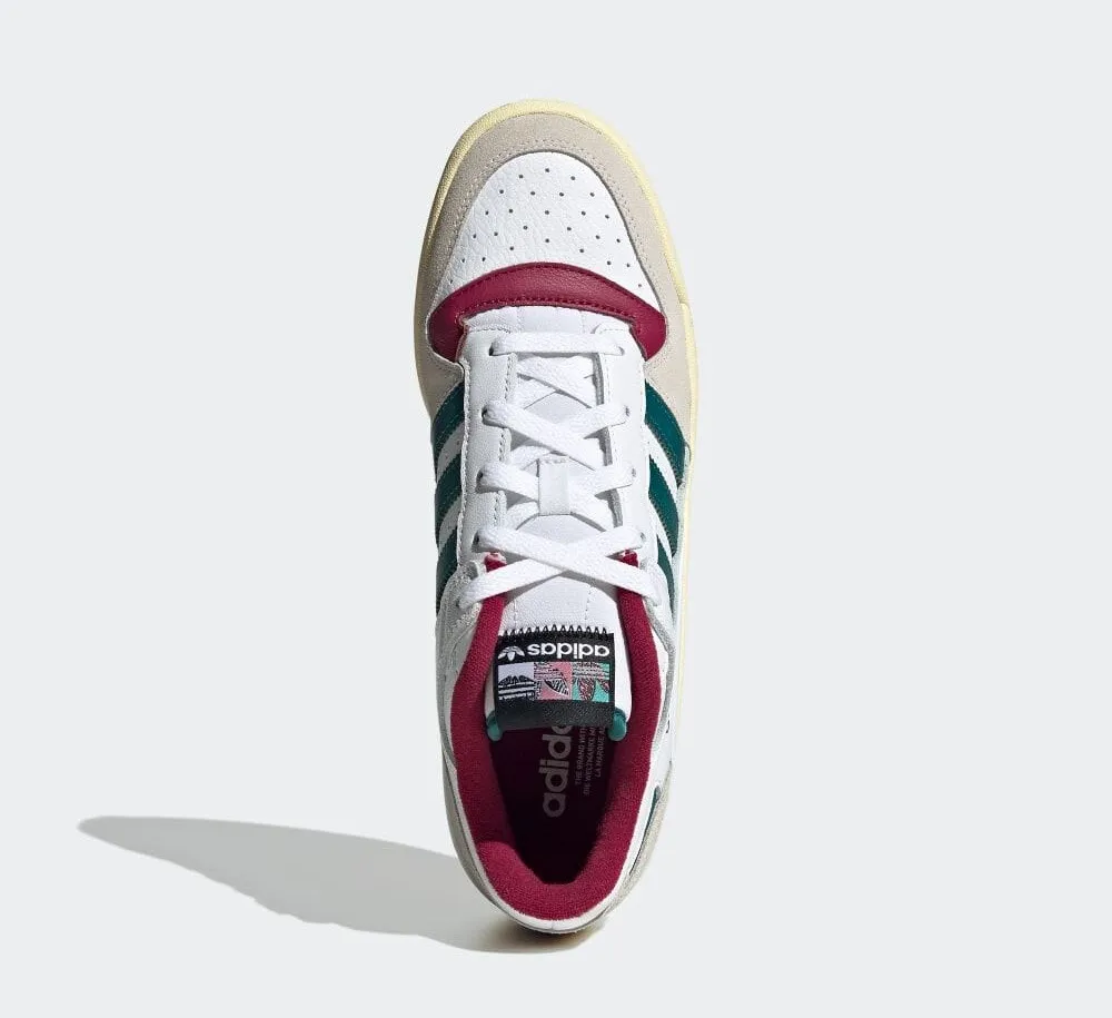 Adidas Forum Low White Legacy Teal Burgundy HQ6874