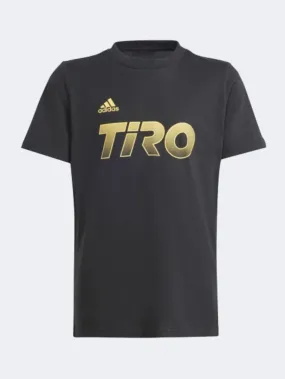 Adidas Hot Tiro Boys Sportswear T-Shirt Black/Gold