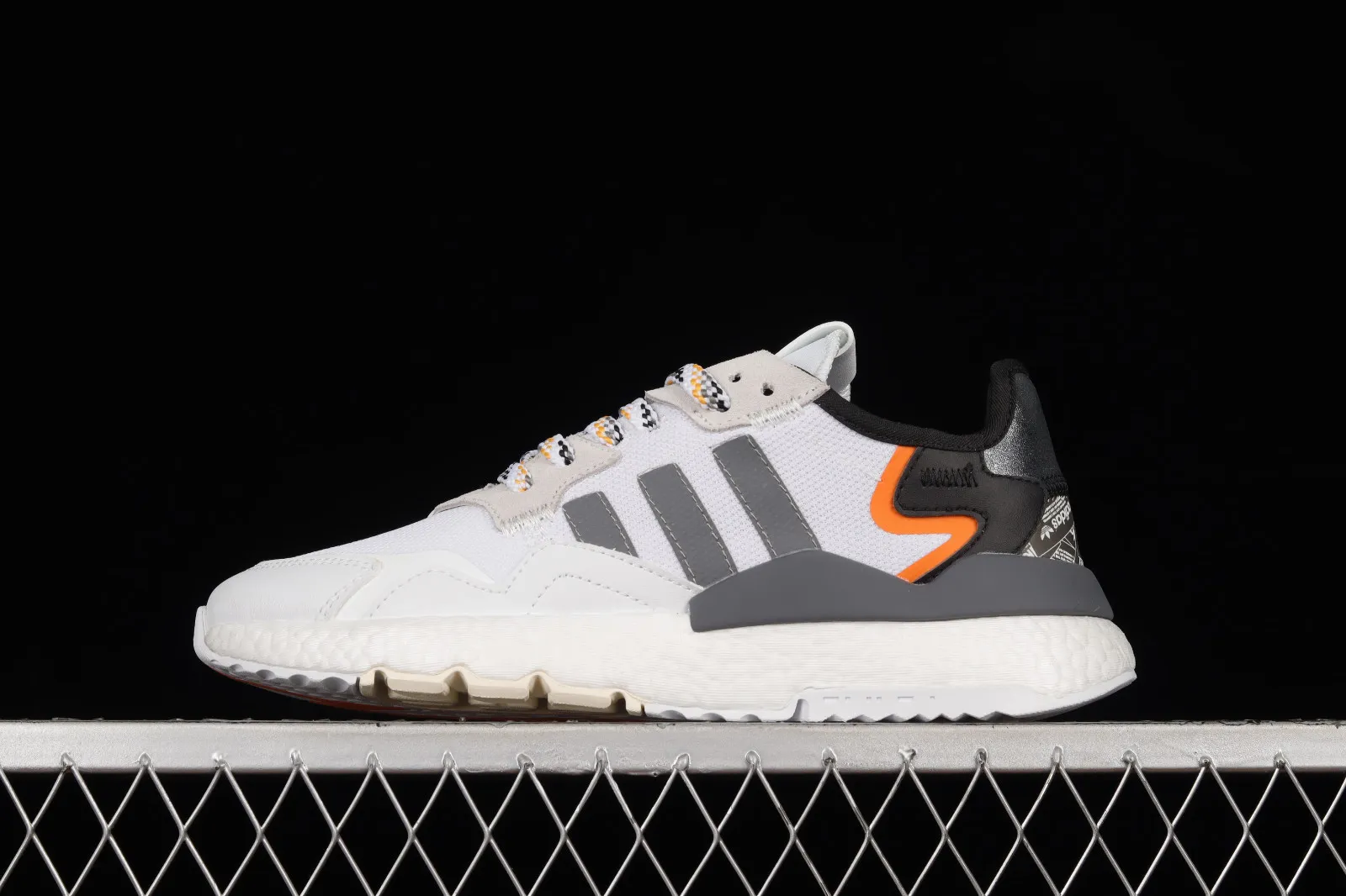 Adidas Nite Jogger Boost Core Black Dark Grey Orange FW6713