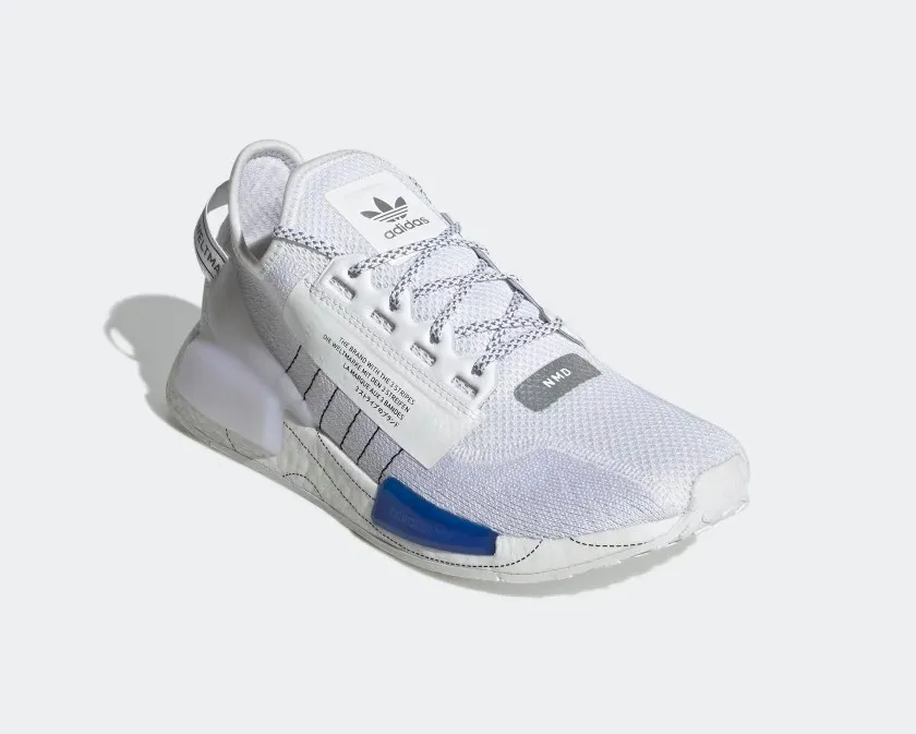 Adidas NMD R1 V2 Cloud White Core Black Bold Blue GX0544