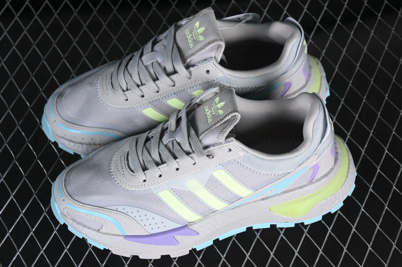 Adidas Retropy P9 Grey Green Blue Purple H03091