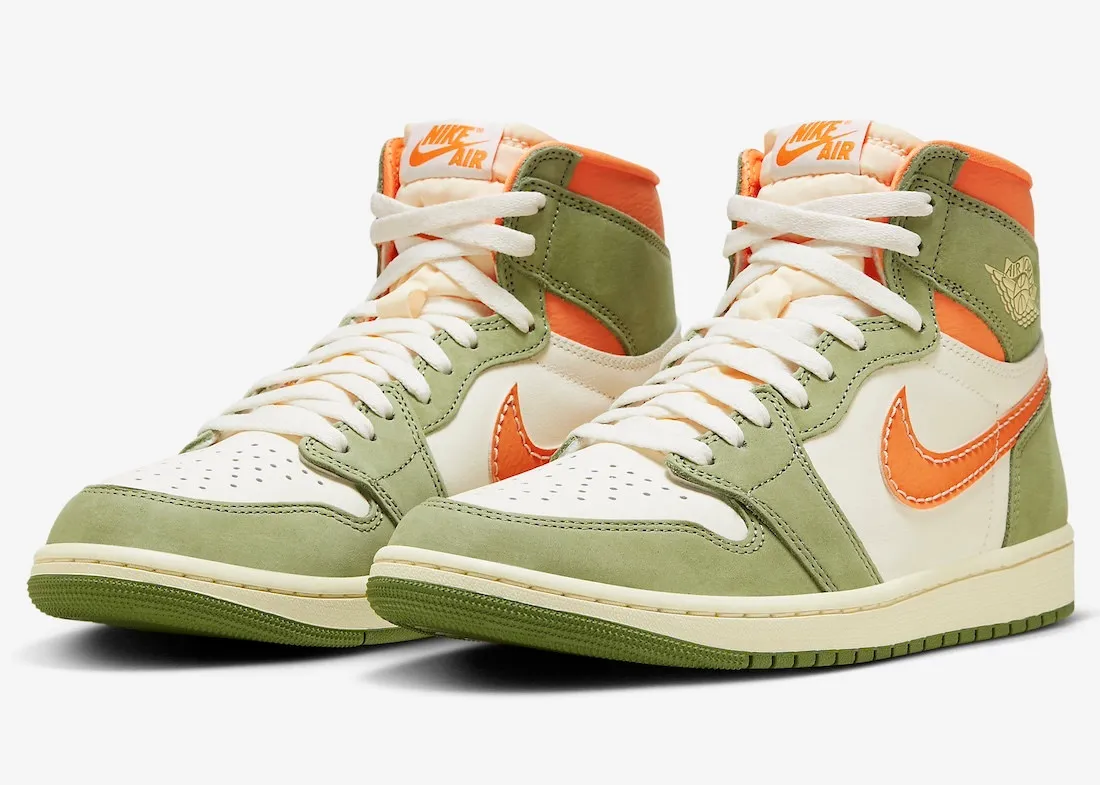 Air Jordan 1 High OG Craft Celadon Sky J Light Olive Bright Mandarin Coconut Milk FB9934-300