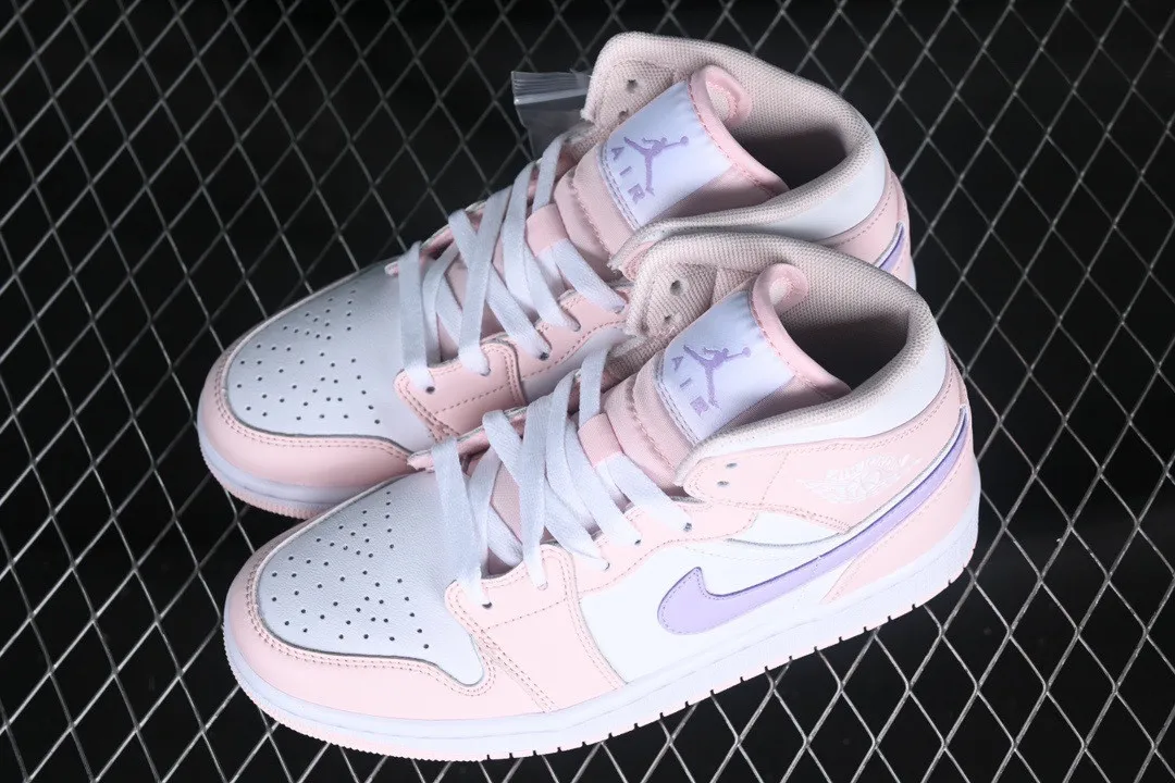 Air Jordan 1 Mid SE GS White Pink Wash FD8780-601