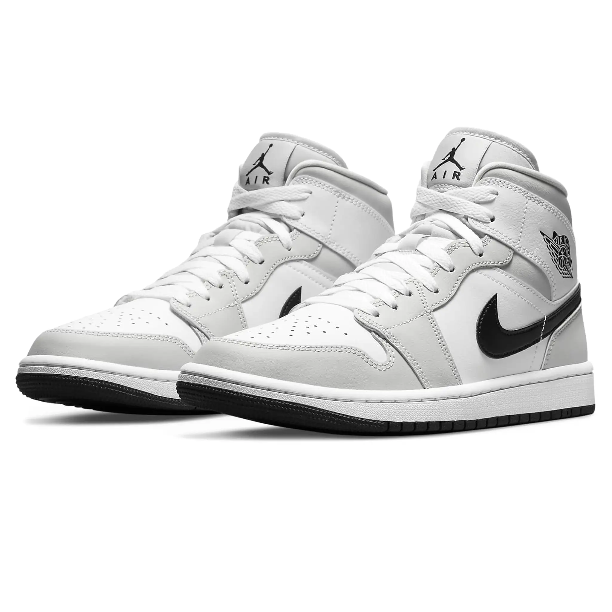 Air Jordan 1 Mid White Light Smoke Grey (W)