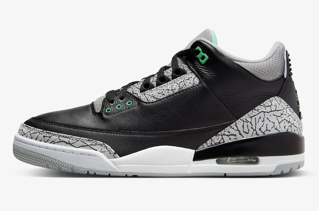 Air Jordan 3 Green Glow Wolf Grey Black White CT8532-031