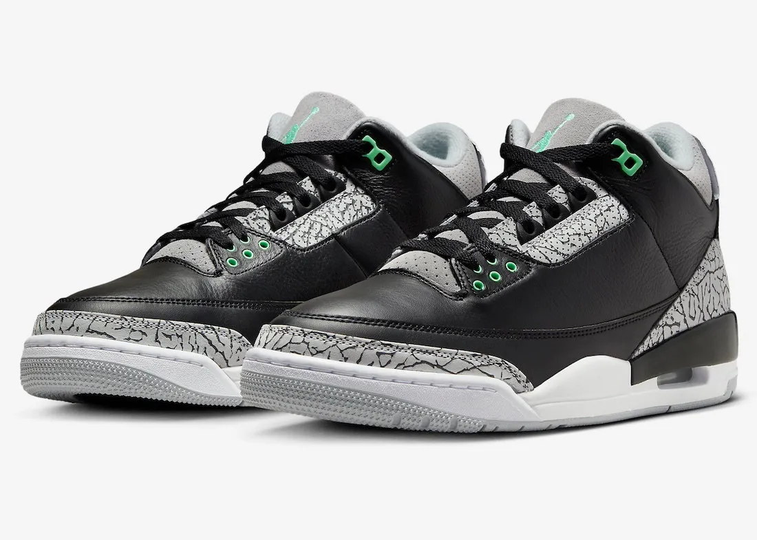 Air Jordan 3 Green Glow Wolf Grey Black White CT8532-031