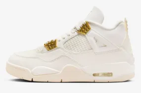 Air Jordan 4 Retro Sail Metallic Gold Black AQ9129-170