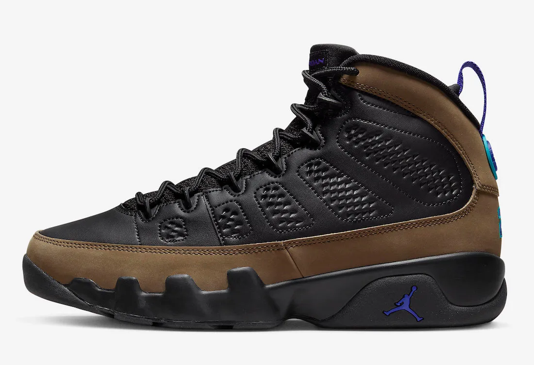 Air Jordan 9 Black Bright Concord Light Olive Aquatone CT8019-034