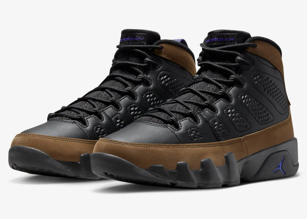 Air Jordan 9 Black Bright Concord Light Olive Aquatone CT8019-034