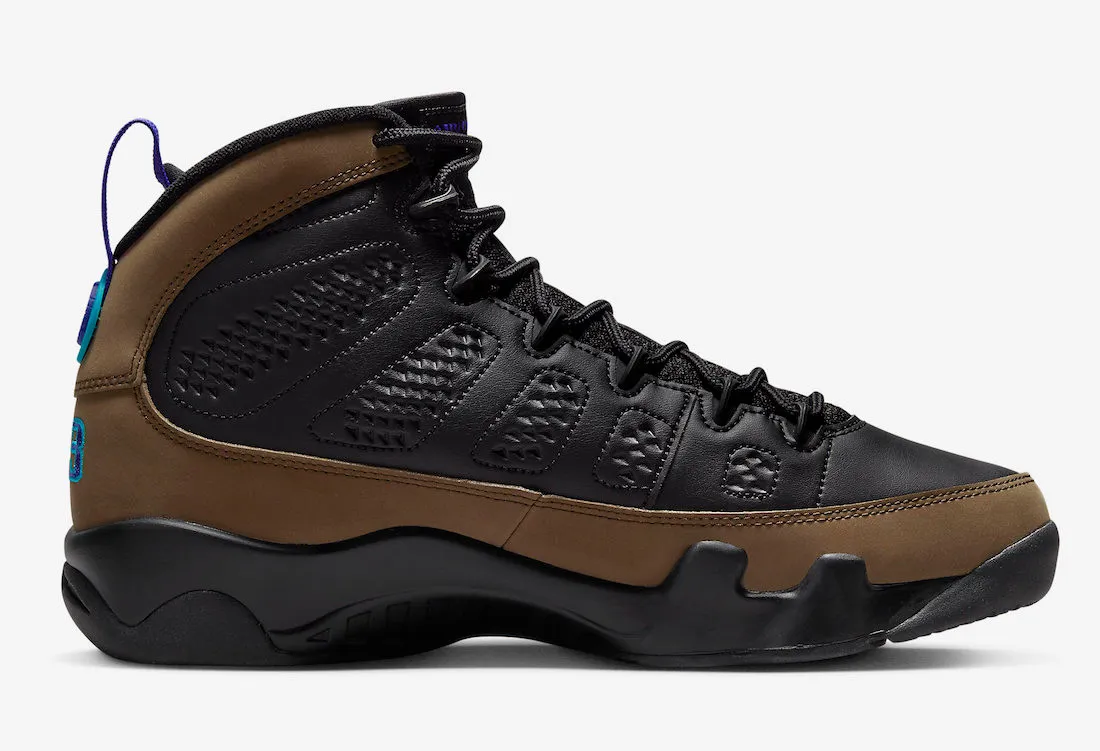 Air Jordan 9 Black Bright Concord Light Olive Aquatone CT8019-034