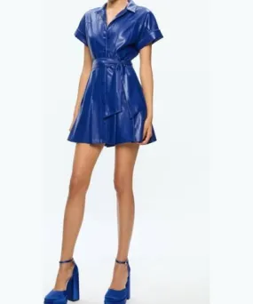 Alice + Olivia Shirley Mini Dress In Royal Sea