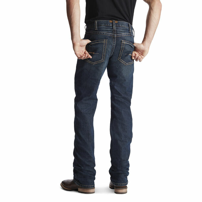 Ariat Men's Rebar M5 Straight DuraStretch Edge Stackable Straight Leg Jean in Blackstone