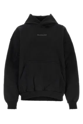 Balenciaga Black Cotton Sweatshirt