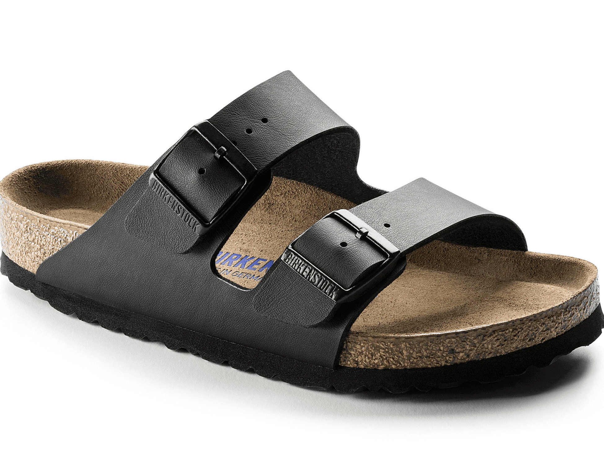 Birkenstock Arizona Black Birko-Flor Narrow Soft Footbed