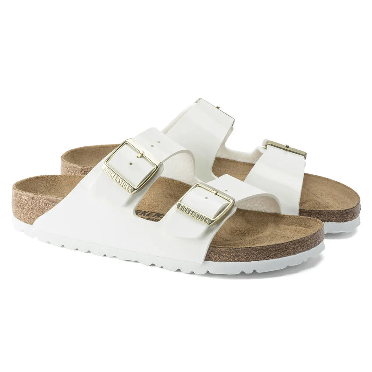 Birkenstock Arizona Patent White 1005294 Double Strap Women's Sandal