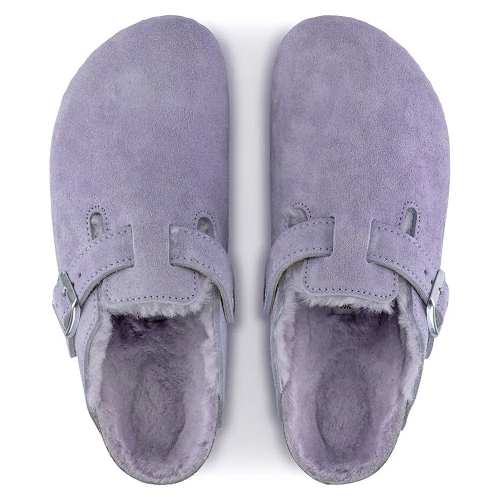 BIRKENSTOCK BOSTON SHEARLING PURPLE FOG - WOMENS