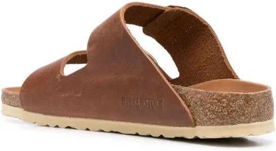 Birkenstock double-strap leather sandals Brown