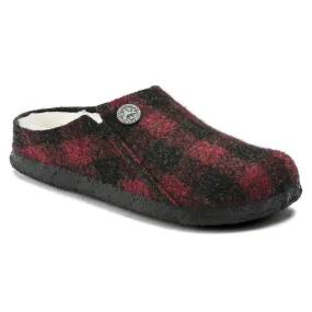 Birkenstock Kid's Zermatt Shearling in Plaid Red