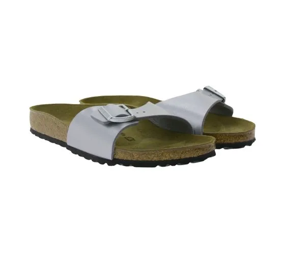 BIRKENSTOCK Mules Madrid Made in Germany sandale largeur étroite 0040413 argent