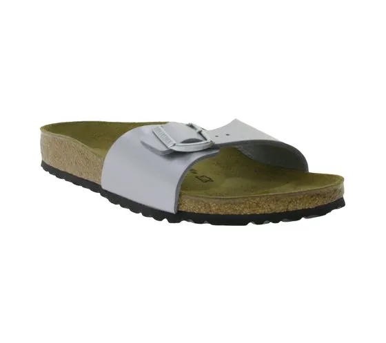 BIRKENSTOCK Mules Madrid Made in Germany sandale largeur étroite 0040413 argent