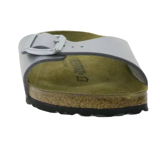 BIRKENSTOCK Mules Madrid Made in Germany sandale largeur étroite 0040413 argent