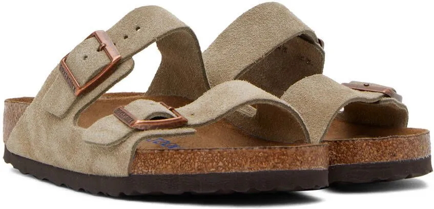 Birkenstock Taupe Regular Arizona Soft Footbed Sandals