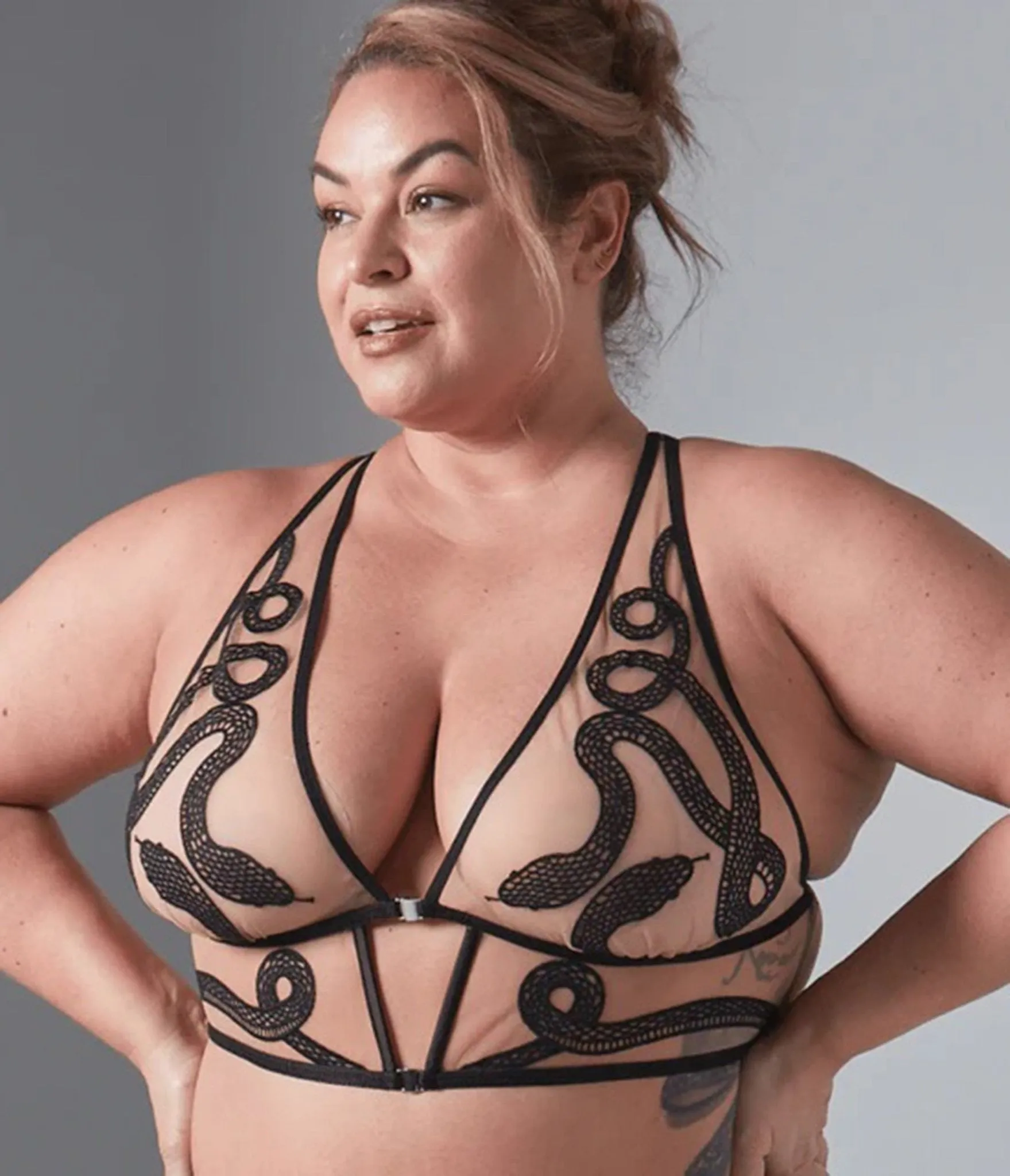 Black & Butterscotch Medusa Bralette