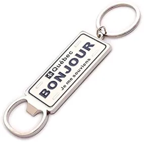 Bonjour heavy weight metal Keychain