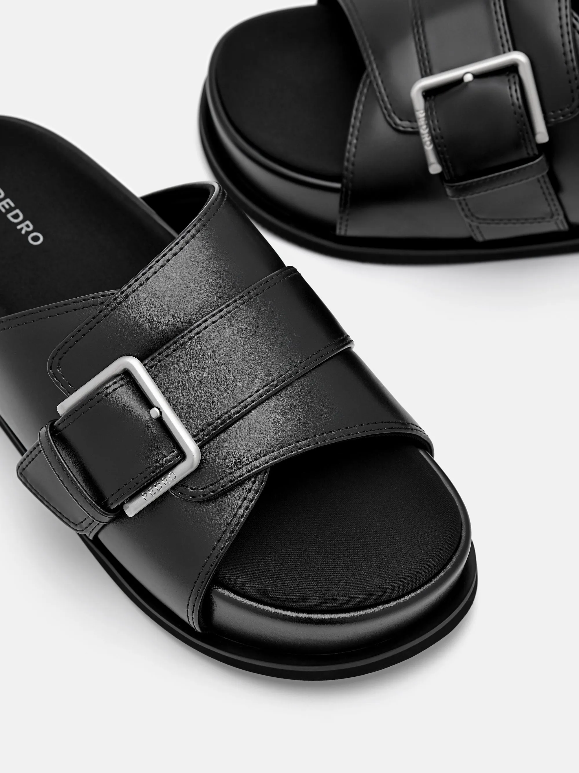 Buckle Slip-On Sandals