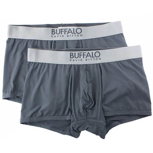 Buffalo By David Bitton Men's 2-Pc Microfiber Boxers Trunks Underwear