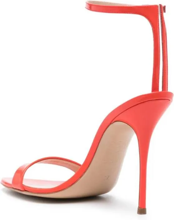 Casadei Scarlet Tiffany 100mm patent sandals Red