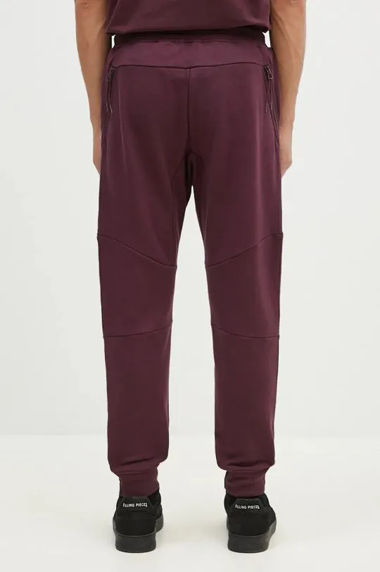 C.P. Company cotton joggers Diagonal Raised Fleece Lens Sweatpants violet color smooth 17CMSP084A005086W