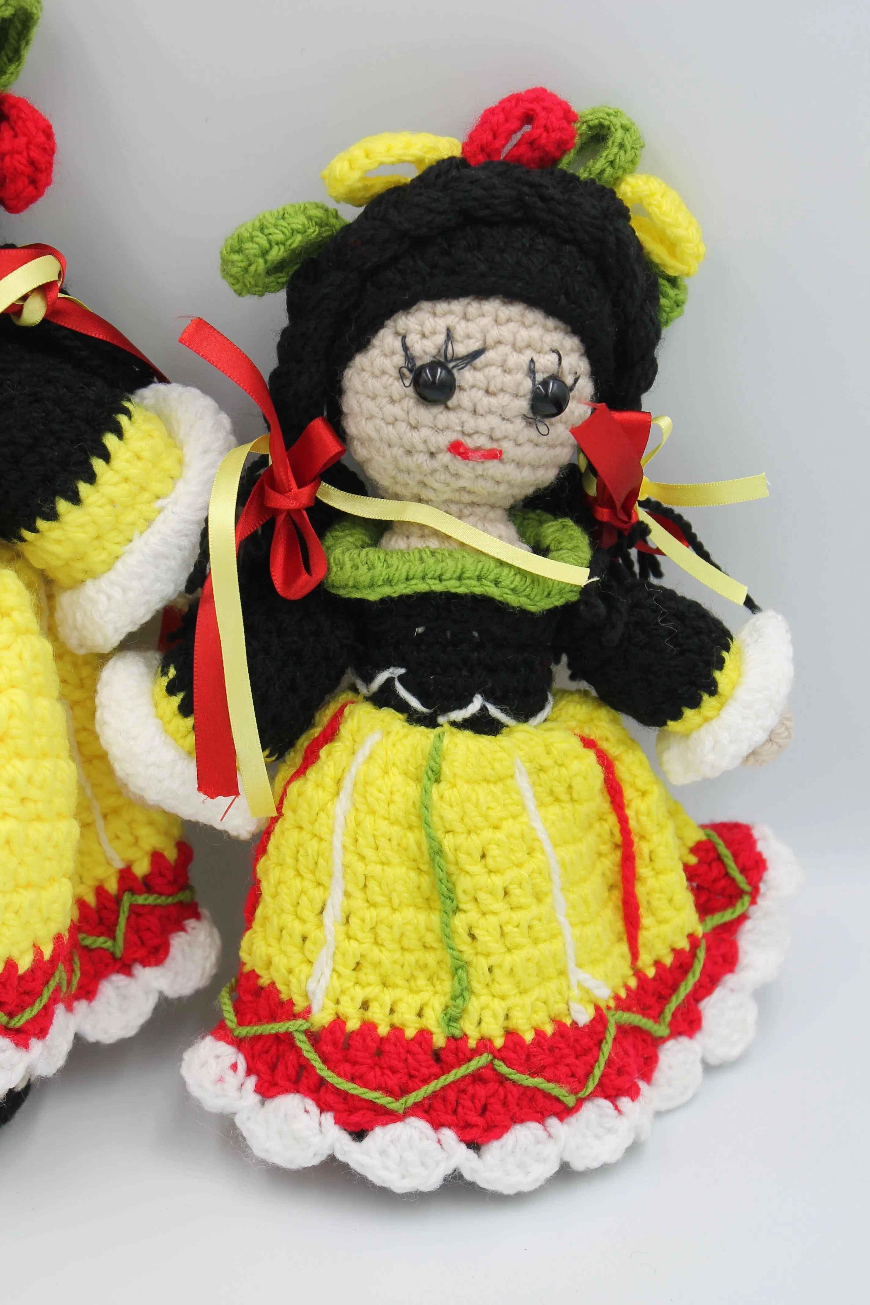 Crochet doll - Yellow dress