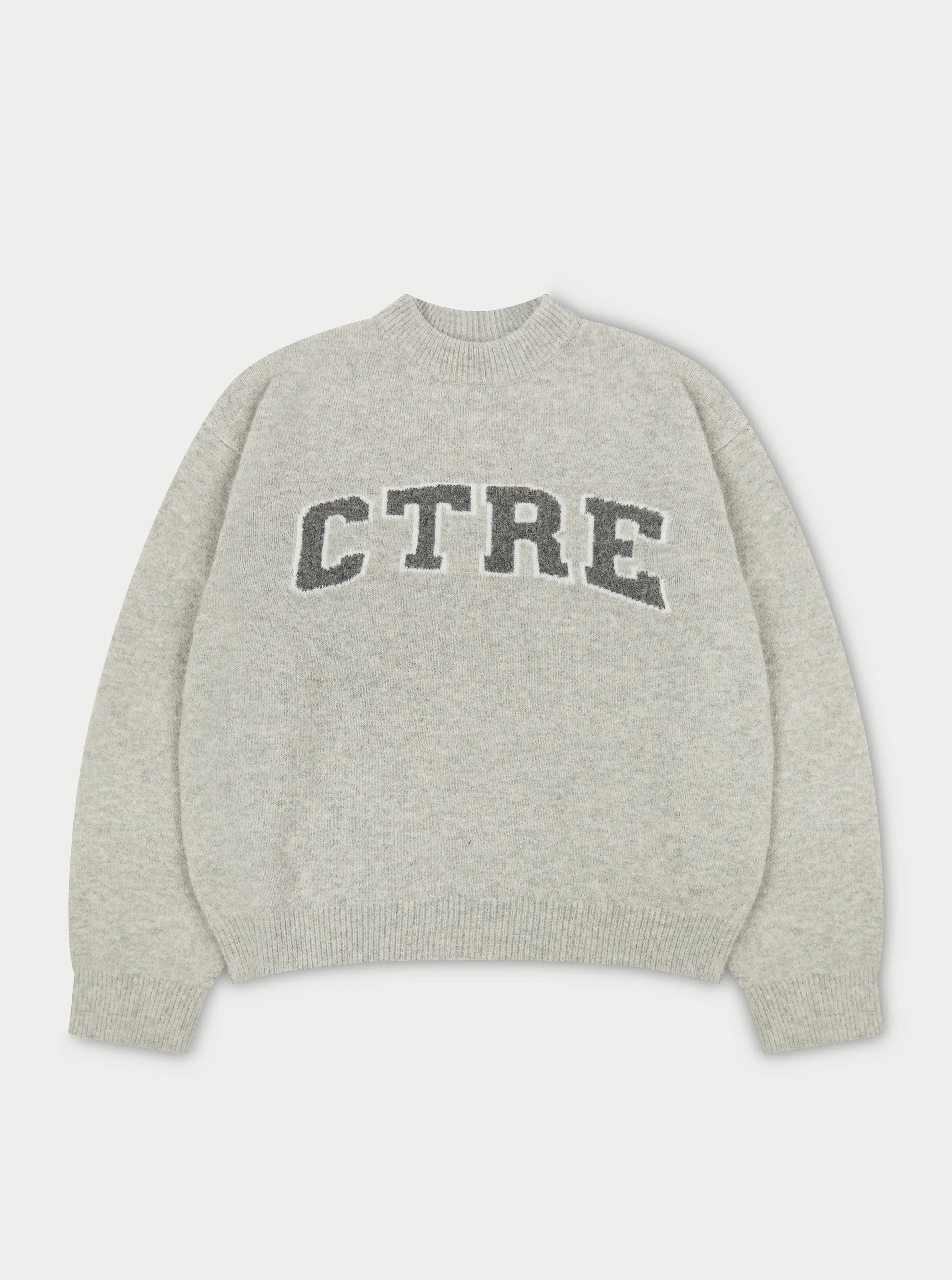 CTRE KNITTED SWEATSHIRT - GREY MARL