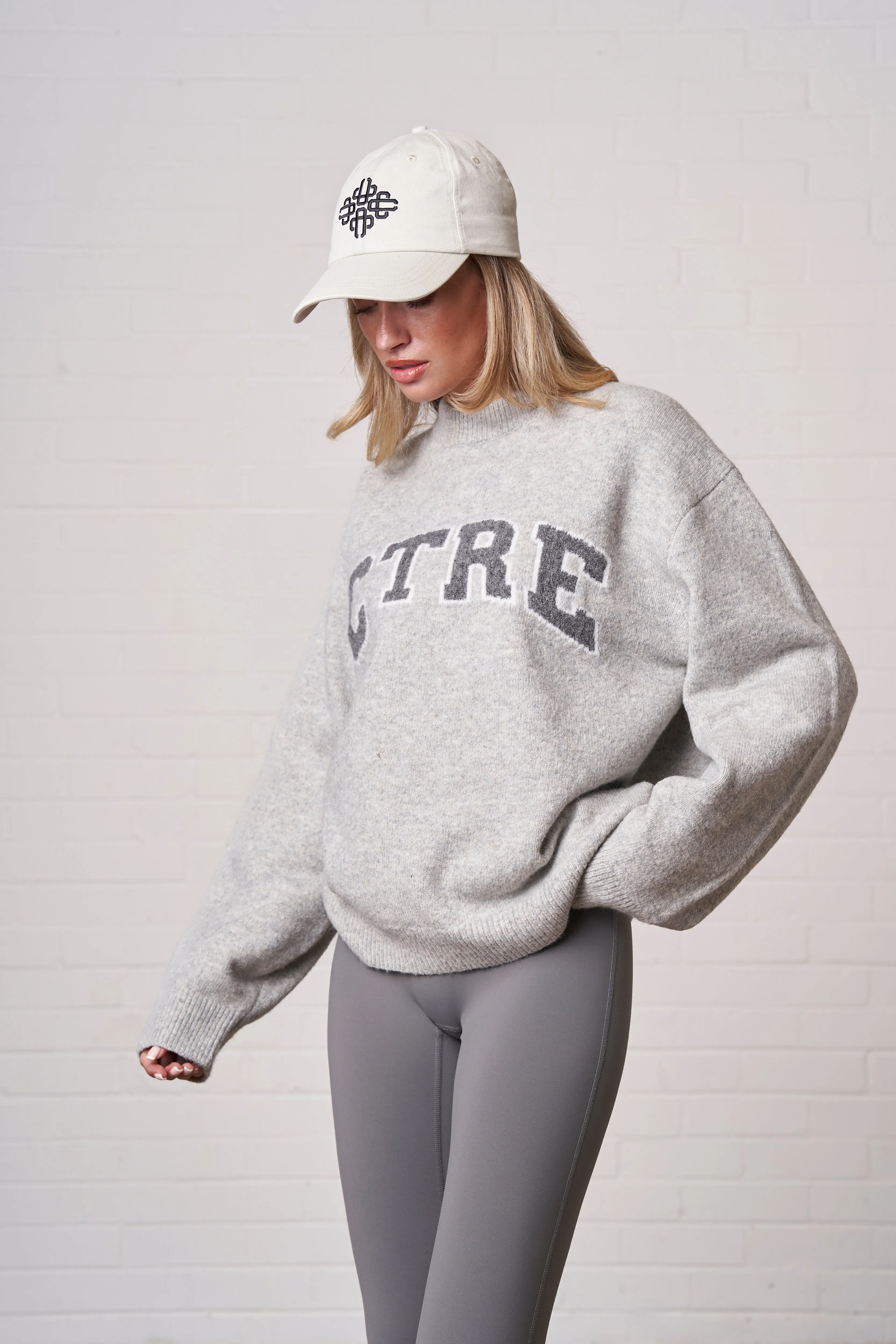 CTRE KNITTED SWEATSHIRT - GREY MARL