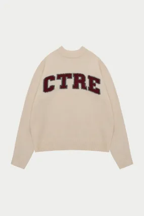 CTRE KNITTED SWEATSHIRT - OFF WHITE