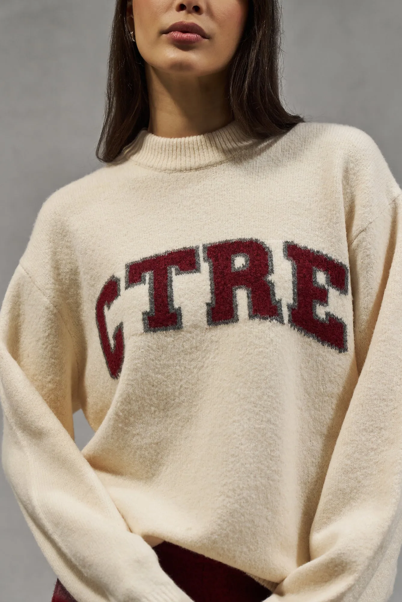 CTRE KNITTED SWEATSHIRT - OFF WHITE