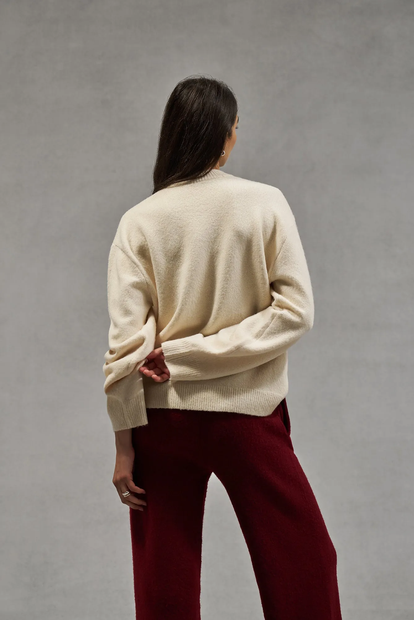 CTRE KNITTED SWEATSHIRT - OFF WHITE