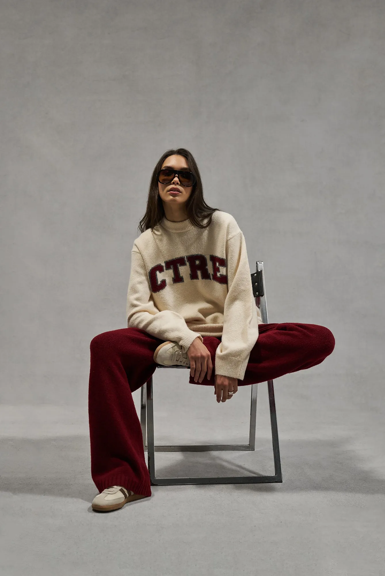 CTRE KNITTED SWEATSHIRT - OFF WHITE