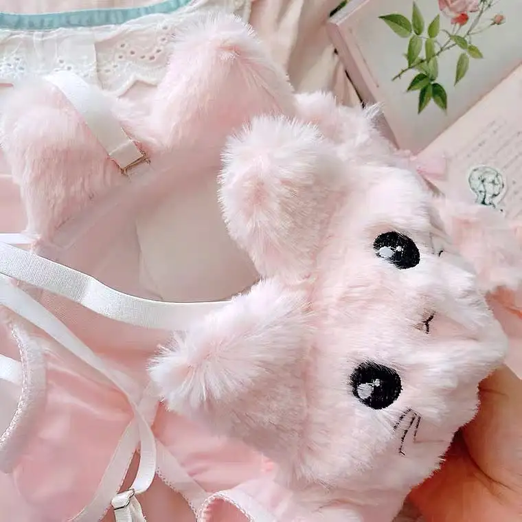 CUTE CAT PINK PLUSH UNDERWEAR BY70146