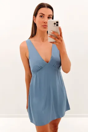 Dancer Mini Dress Ash Blue