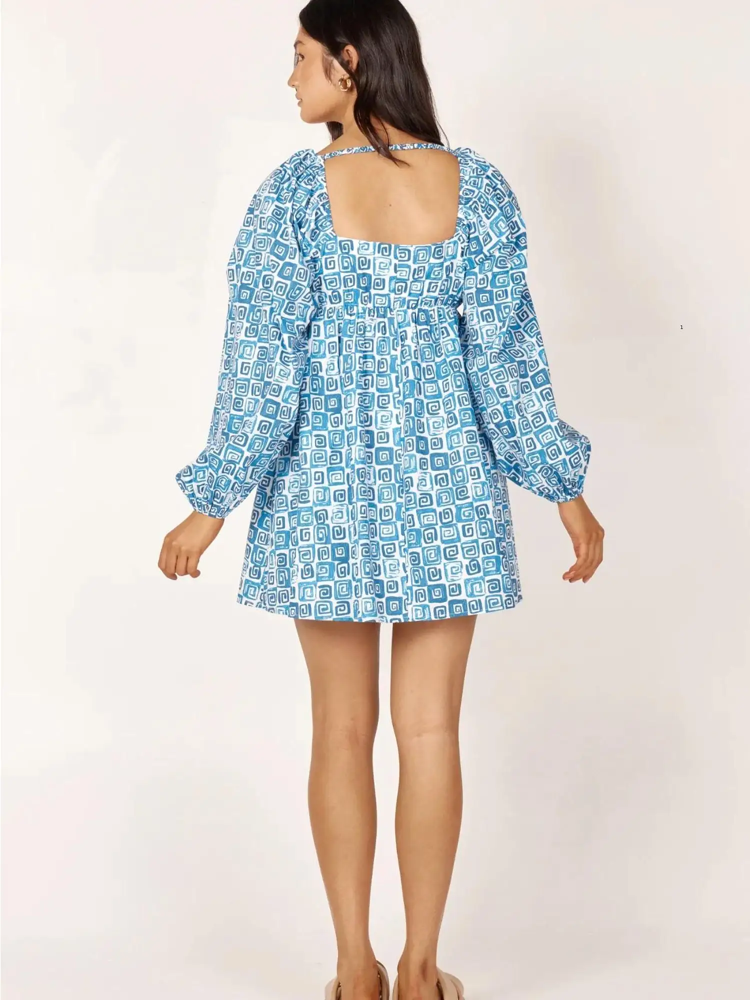 Daphine Mini Dress | Ocean Print