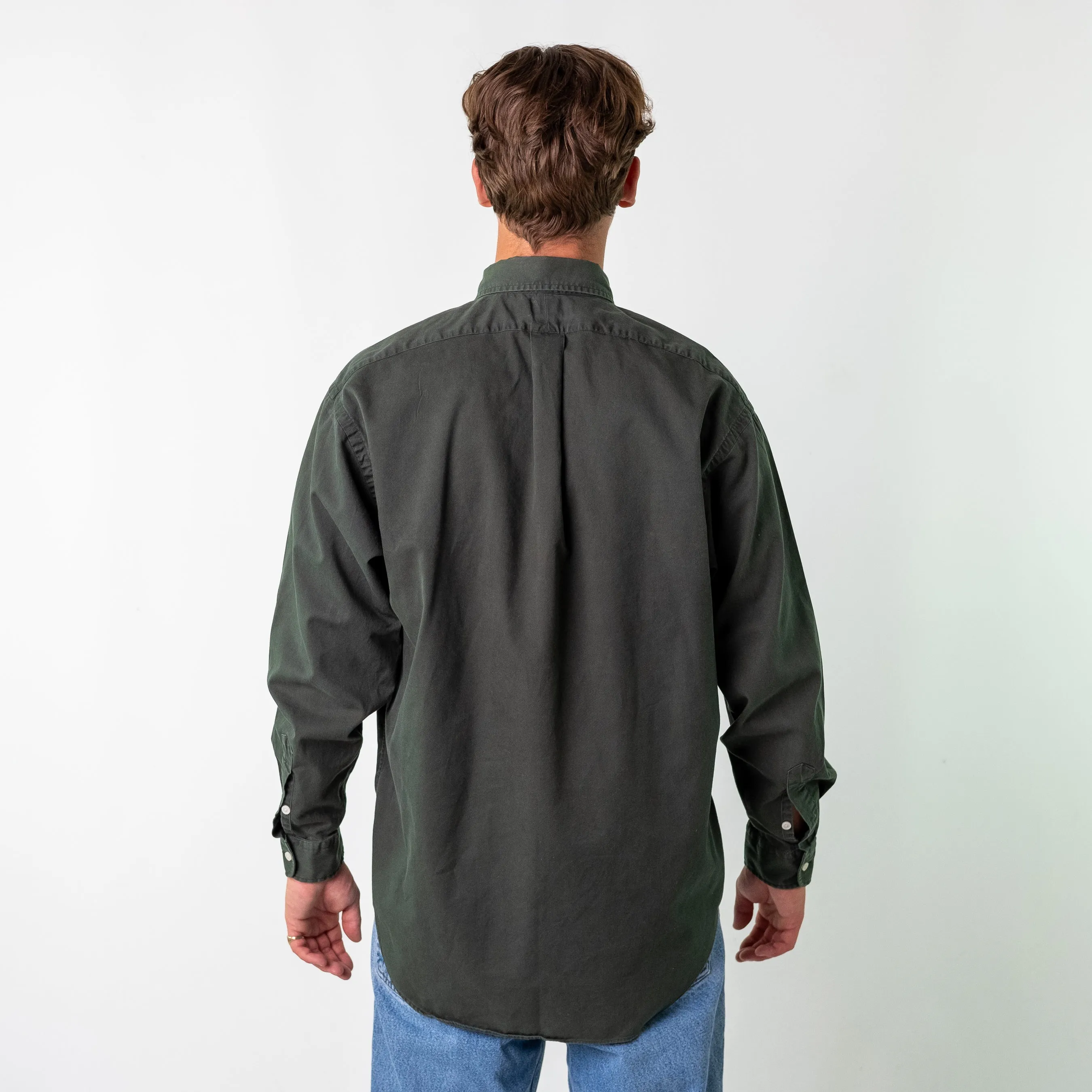 DARK GREEN 90S POLO RALPH LAUREN BLAKE LONGSLEEVE CASUAL SHIRT (