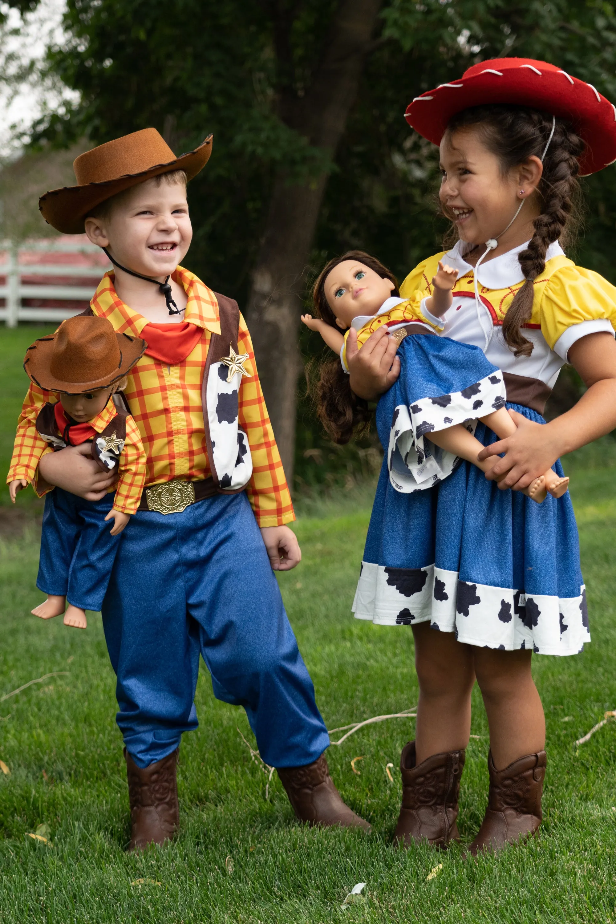 Doll Dress Cowgirl with Hat